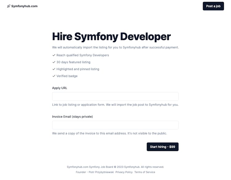 Symfony Job Board