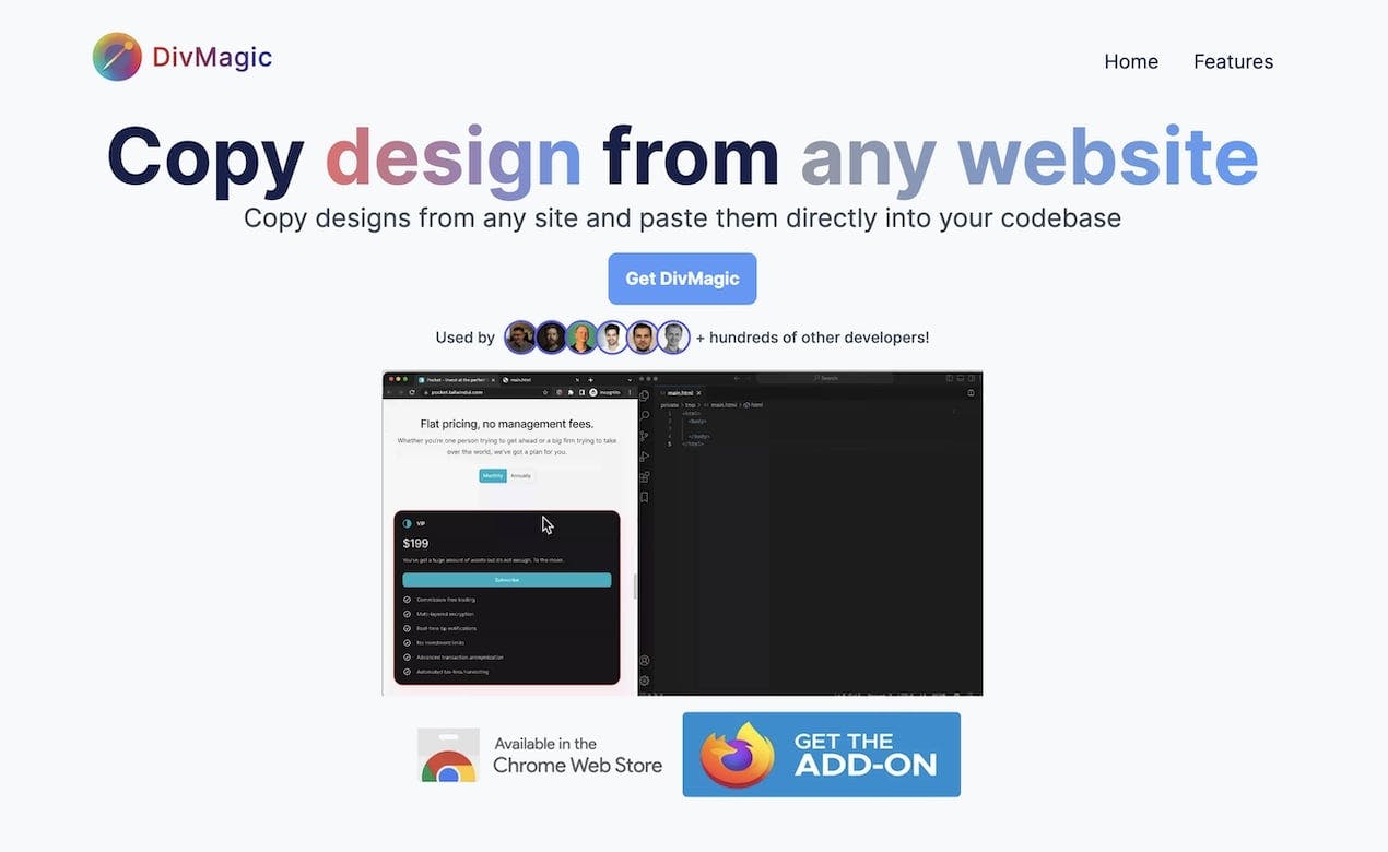DivMagic - Copy design from any website