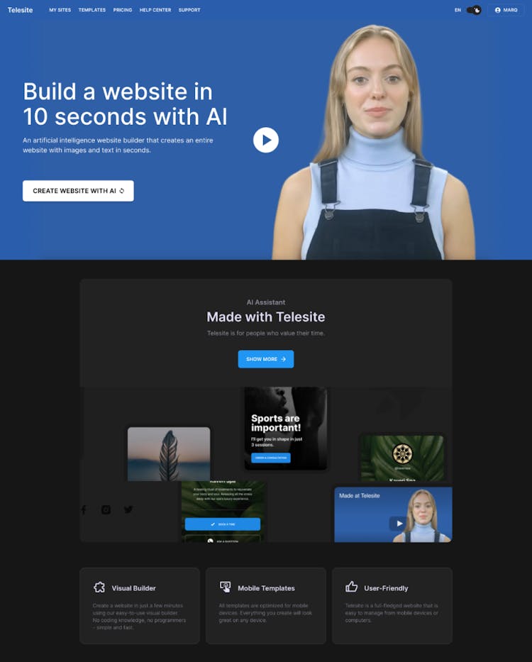 Telesite.io — AI Website Builder