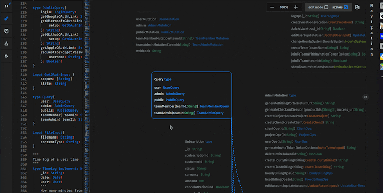 GraphQL editor