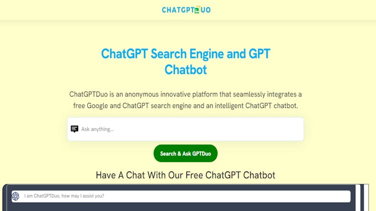 ChatGPTDuo - Google Search + ChatGPT