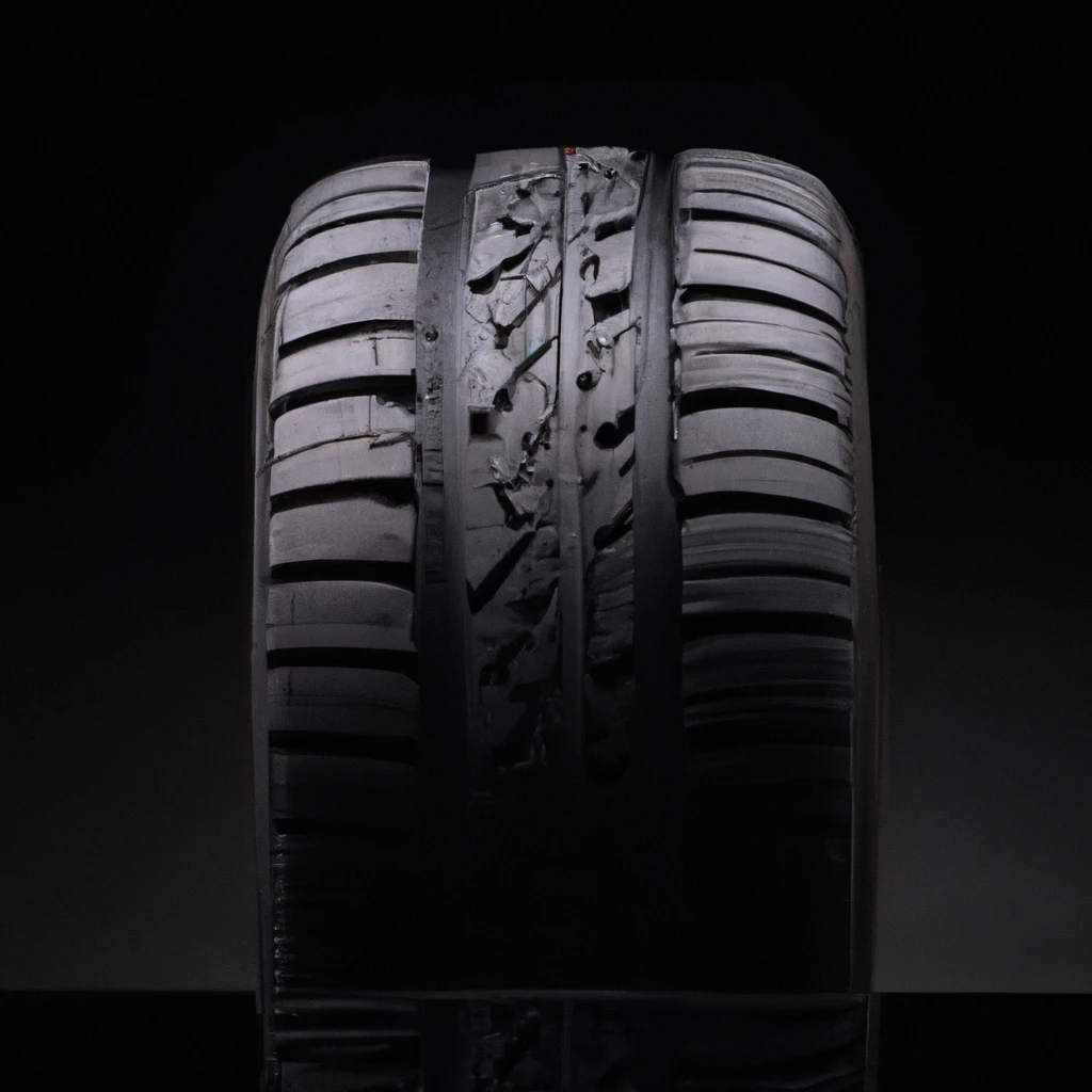 Premium tire tread close-up