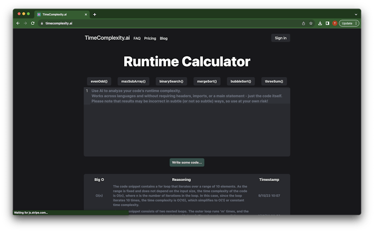 TimeComplexity.ai