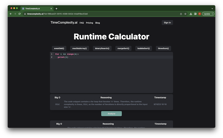 TimeComplexity.ai