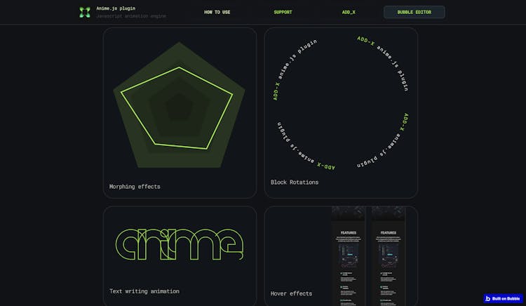 NoCode Animations | Anime.js power in bubble.io