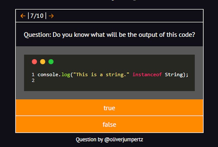 JavaScript Quiz