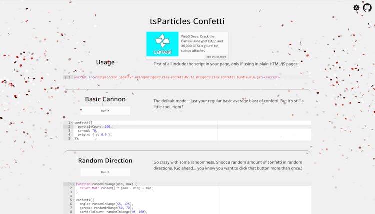tsParticles Confetti - Easily create highly customizable JavaScript ...
