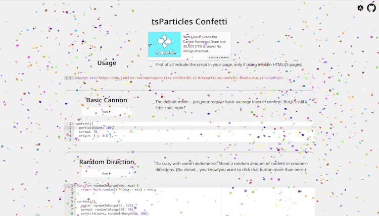 tsParticles Confetti - Easily create highly customizable JavaScript ...