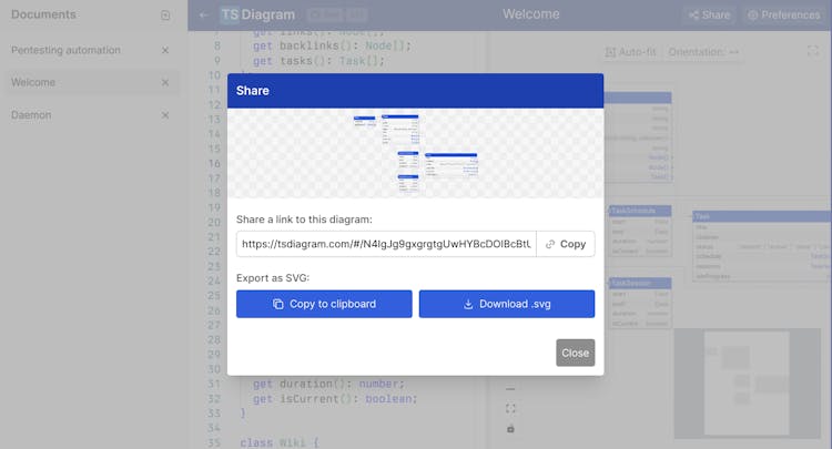 TSDiagram - Create diagrams and plan your code with TypeScript.