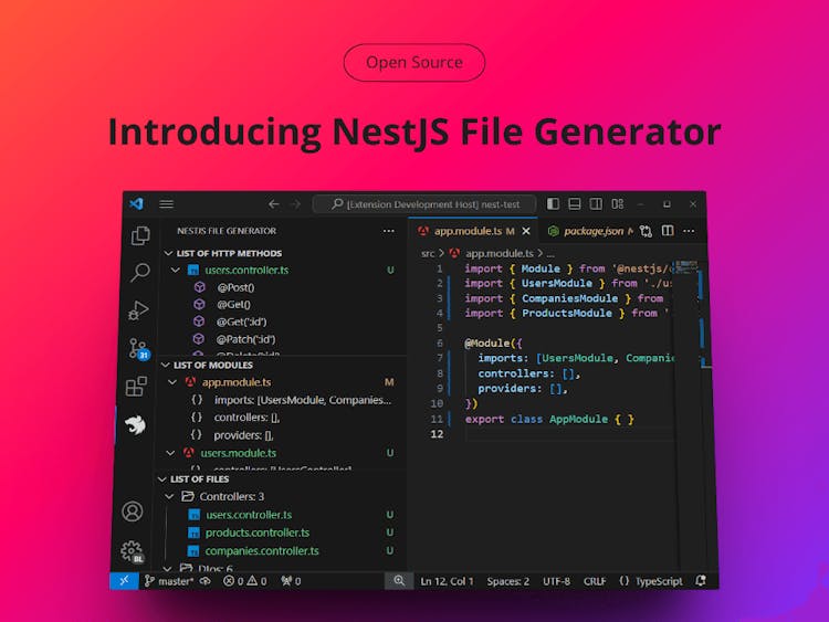 NestJS File Generator for VSCode