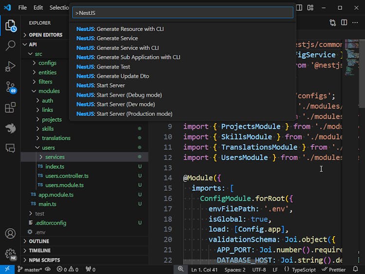 NestJS File Generator for VSCode