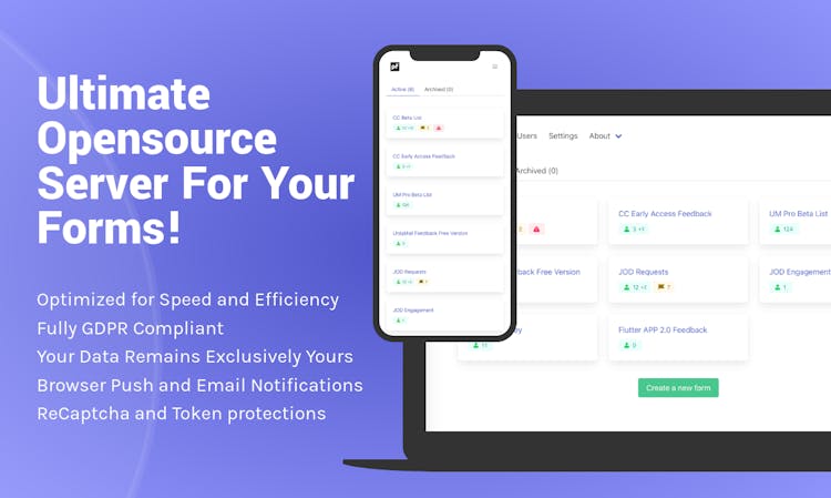 OpenSource Headless Form Server for Developers