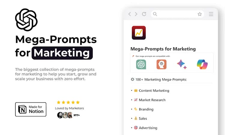 100+ Mega-Prompts for Marketing