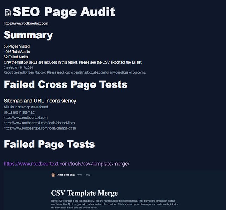 SEO Page Audit