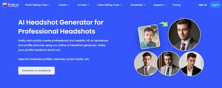 Fotor AI Headshot Generator