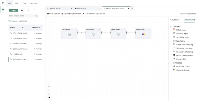 Amphi ETL - Low-code data pipelines for structured and unstructured data.