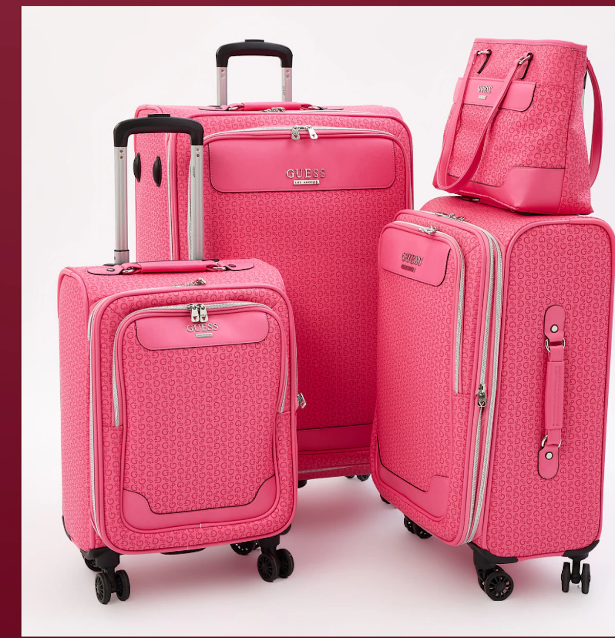 Buy Guess Pink Luggage Set- Conjunto de Malas Guess