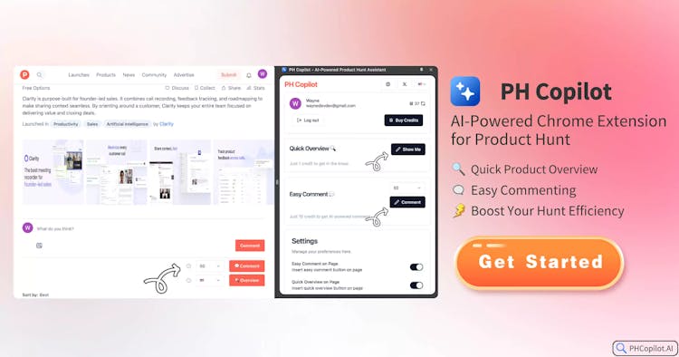 PH Copilot - Your Product Hunt Copilot with Quick Overview and Easy Comment