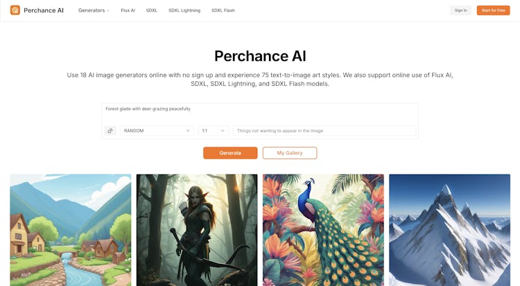 Perchance AI - Free Online Text-to-Image Generators