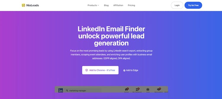 NioLeads - Enterprise LikedIn Email Finder 