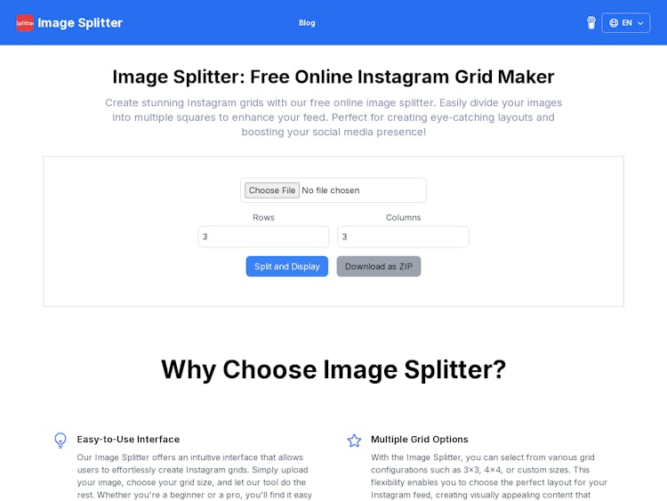 Image Splitter: Free Online Instagram Grid Maker