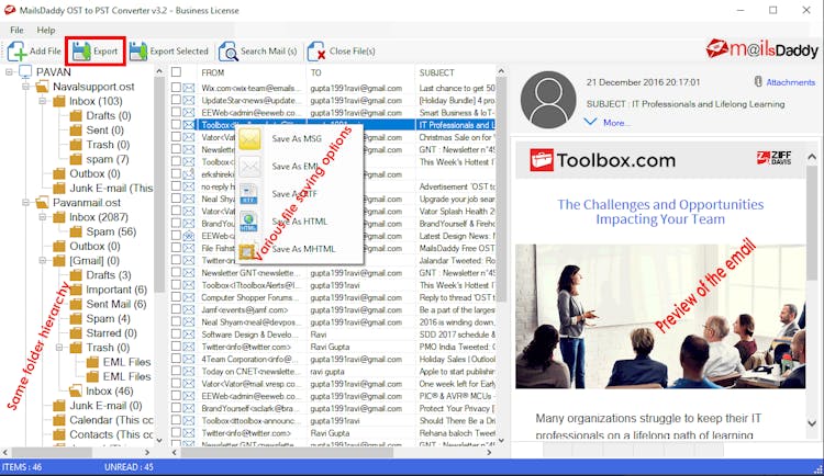 MailsDaddy OST to PST Converter