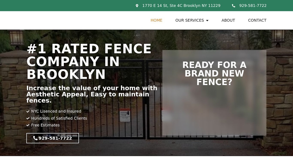SkyFen fence company website