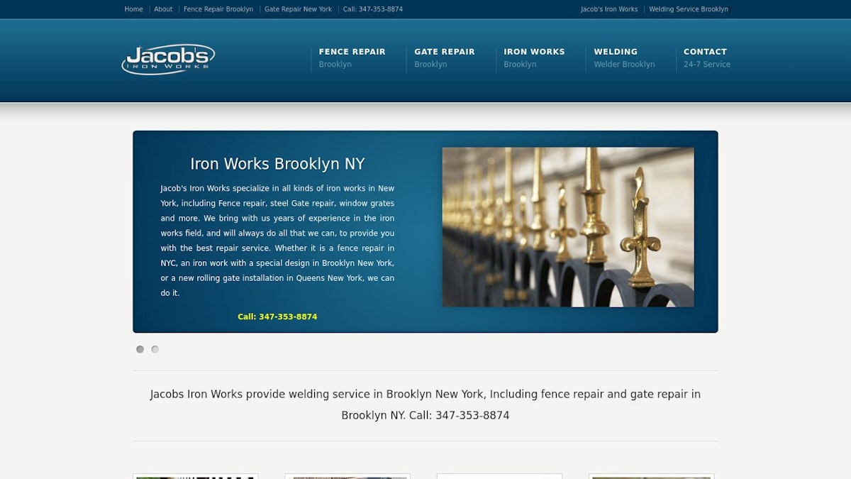 Jacobs Iron Works fence company website