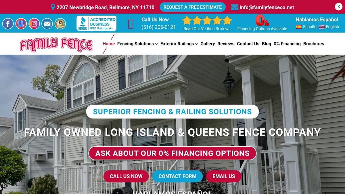 Family Fence fence company website
