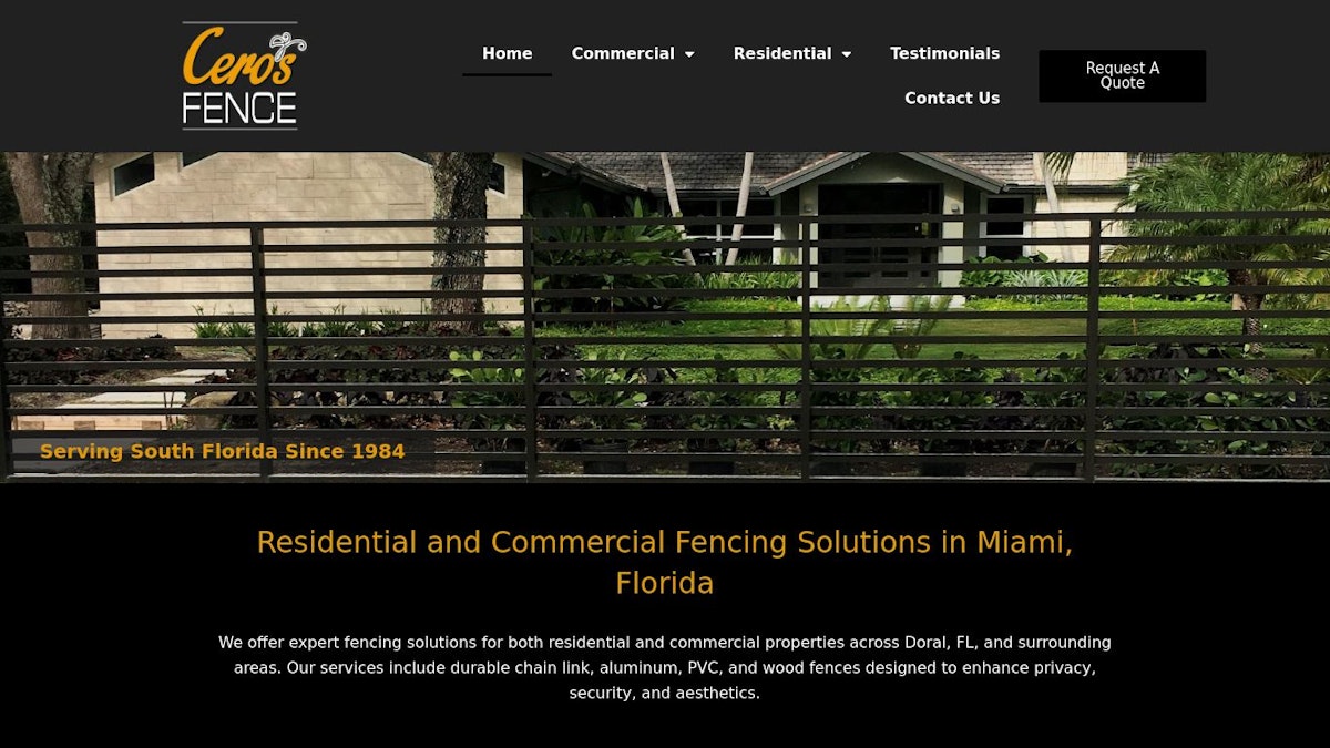 Ceros fence company website