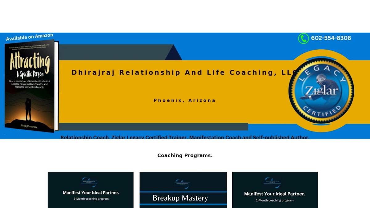 Dhirajraj relationship coach website