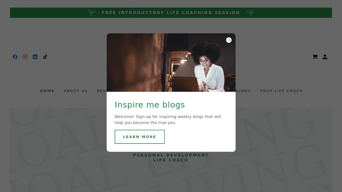 HOAL Living life coach website