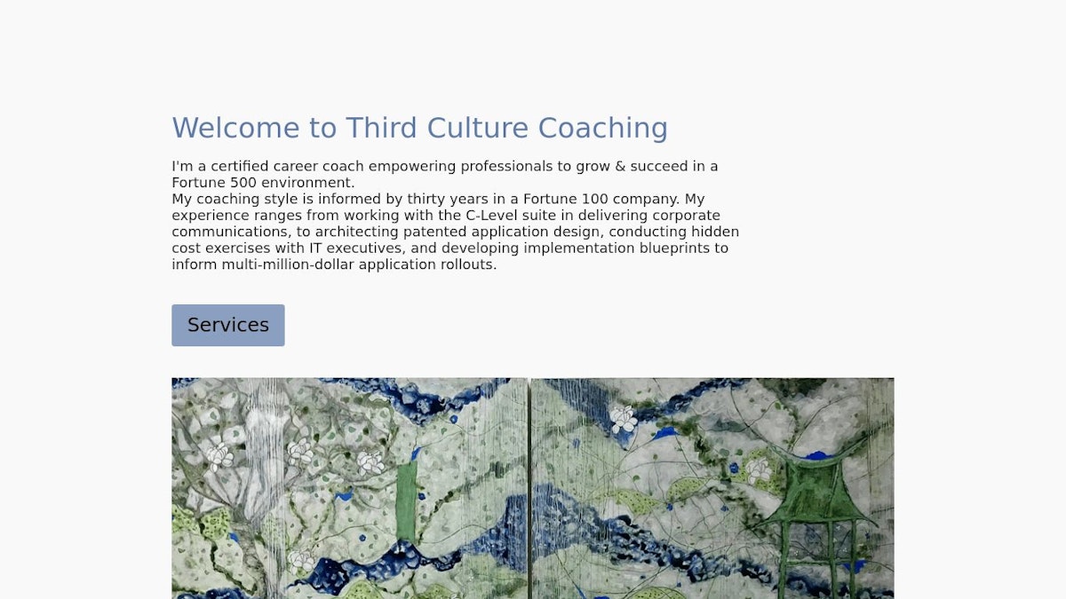 Third Culture Coaching business coach website