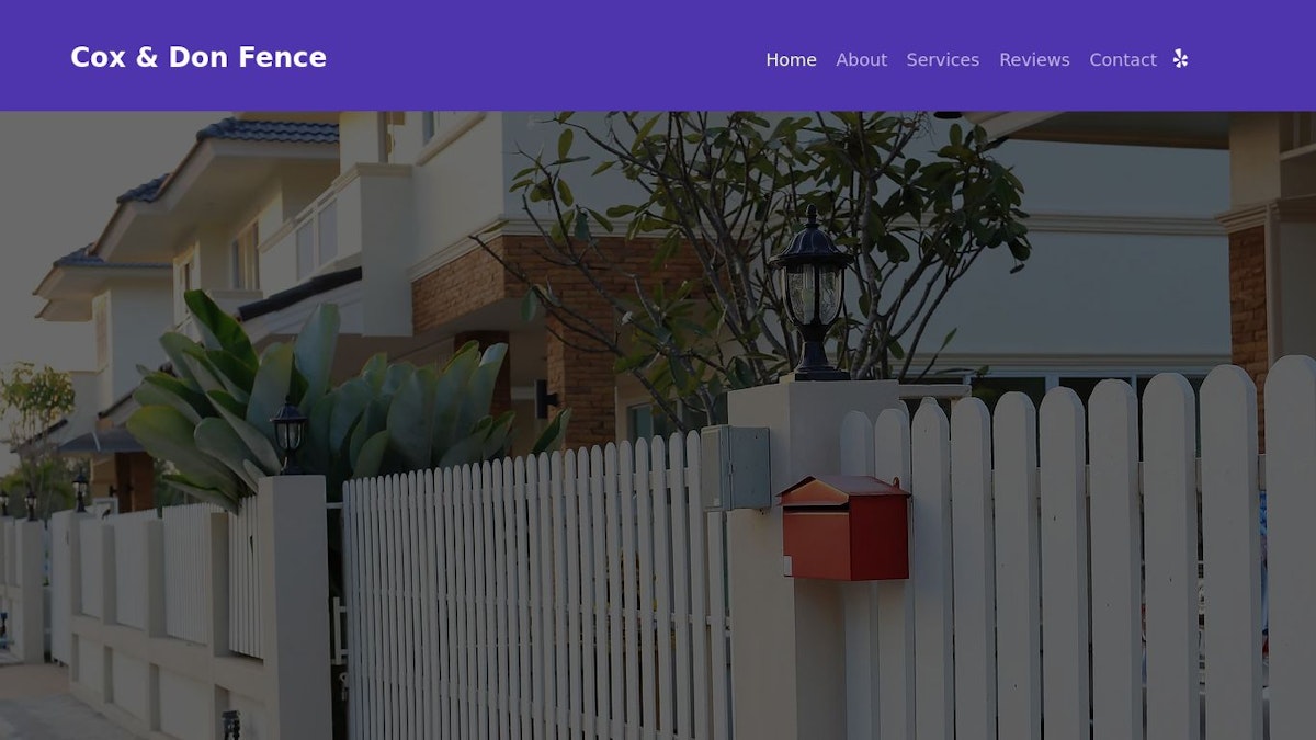 Cox & Don Fence fence company website