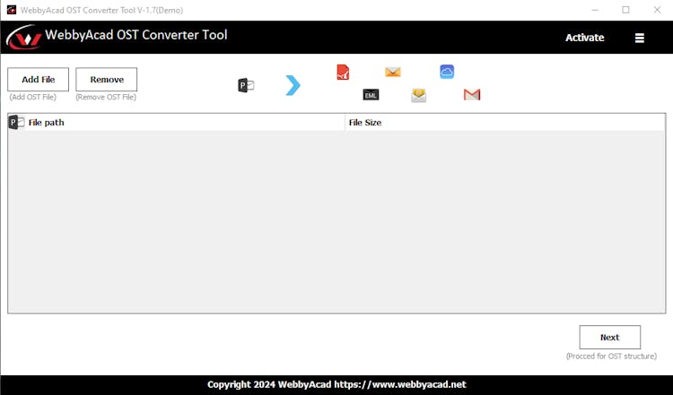 WebbyAcad OST to PST Converter Software Online Download