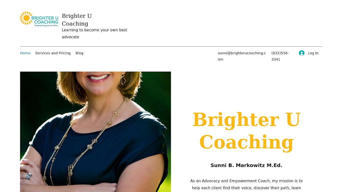 Brighter U Coaching life coach website