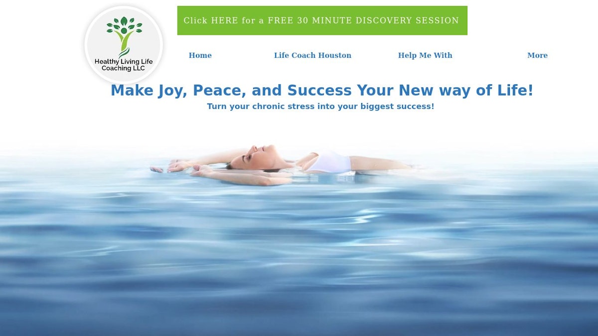 Healthy Living life coach website