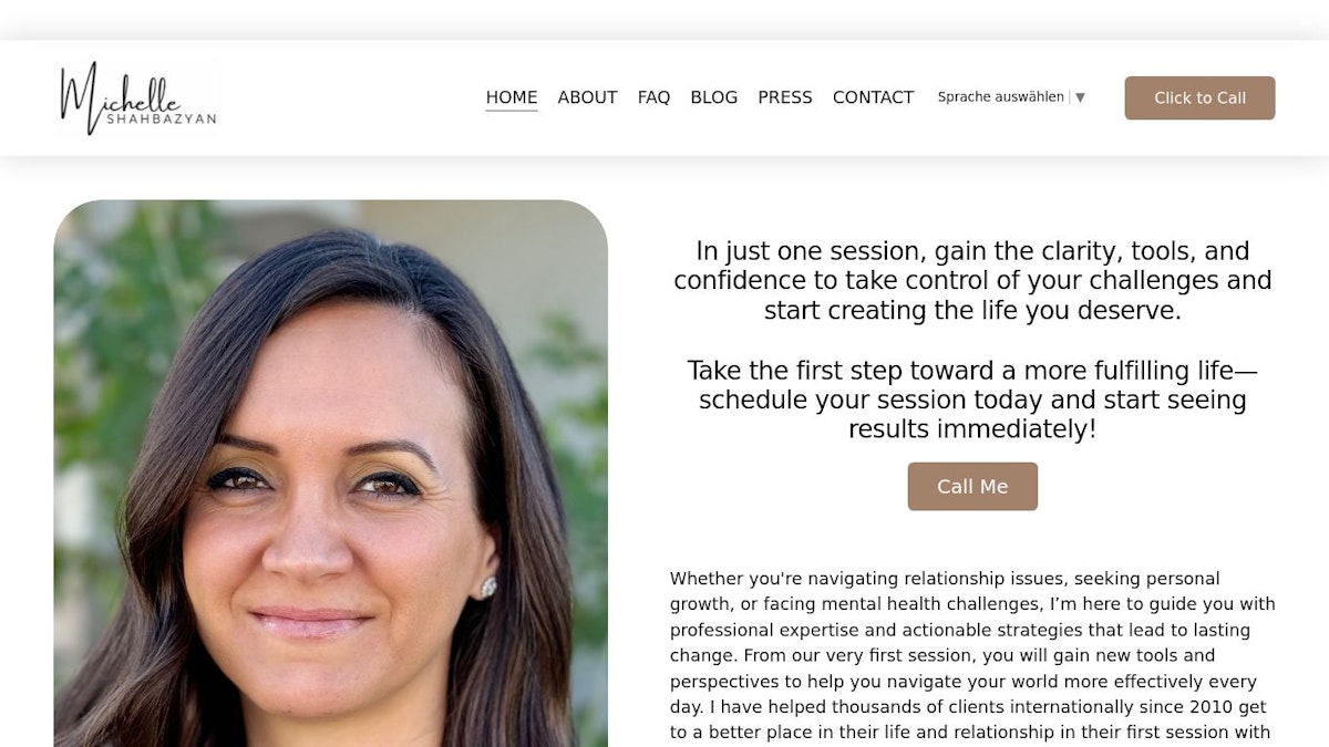 Michelle Shahbazyan relationship coach website