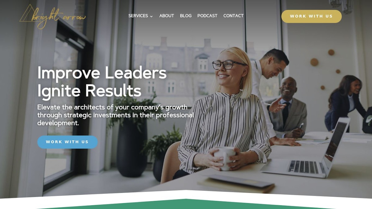 Bright Arrow leadership coach website