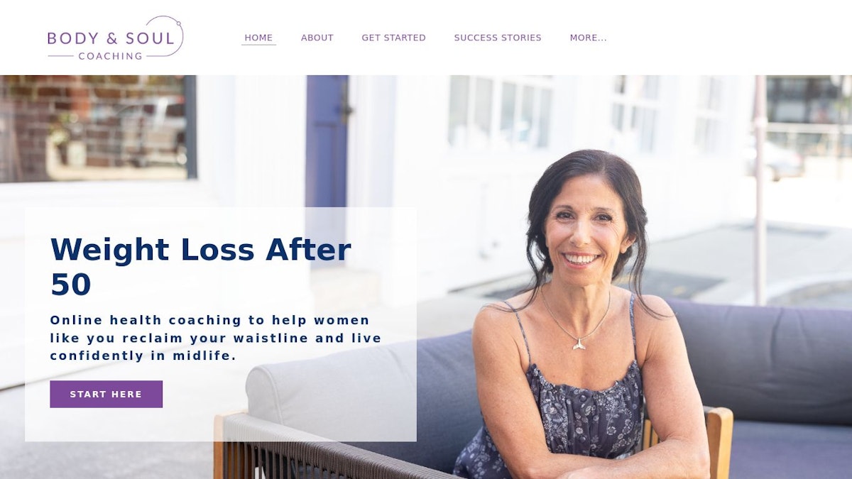 Body & Soul Coaching health coach website