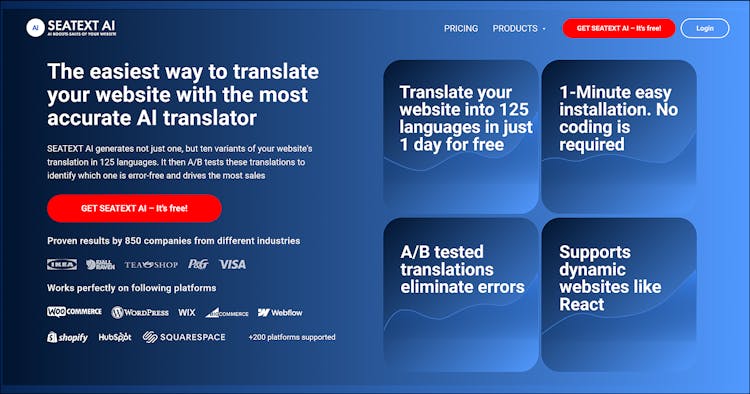 SEATEXT AI - Website Translation