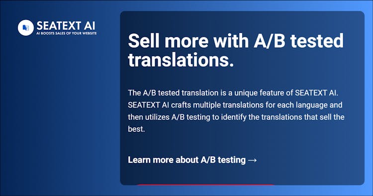 SEATEXT AI - Website Translation