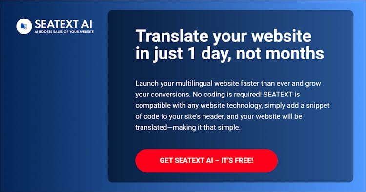 SEATEXT AI - Website Translation
