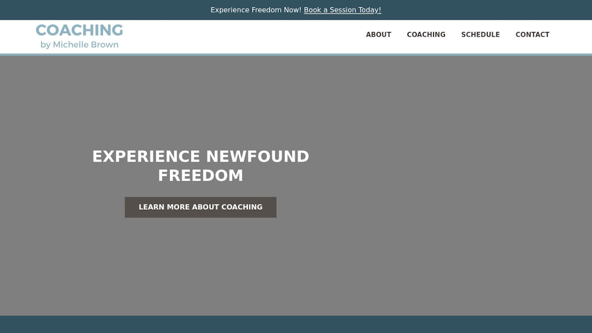 Michelle Brown life coach website