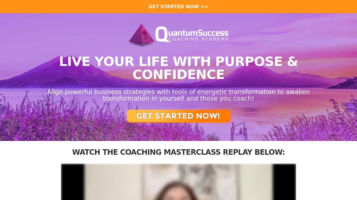 Quantum Success life coach website