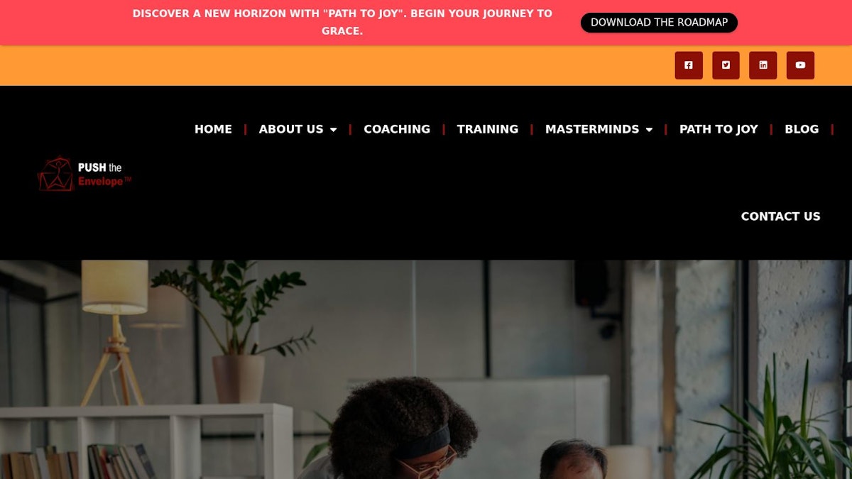 PUSH the Envelop business coach website