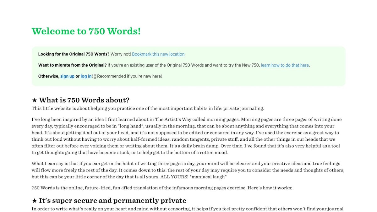 750 Words logo