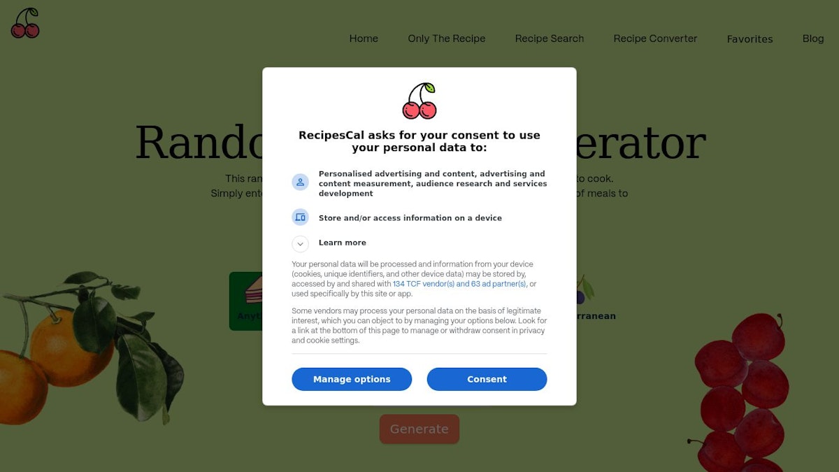 Random Recipe Generator logo