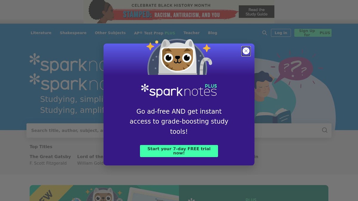 Sparknotes.com SparkNotes – Learning & Education Tool | Better Habits Hub