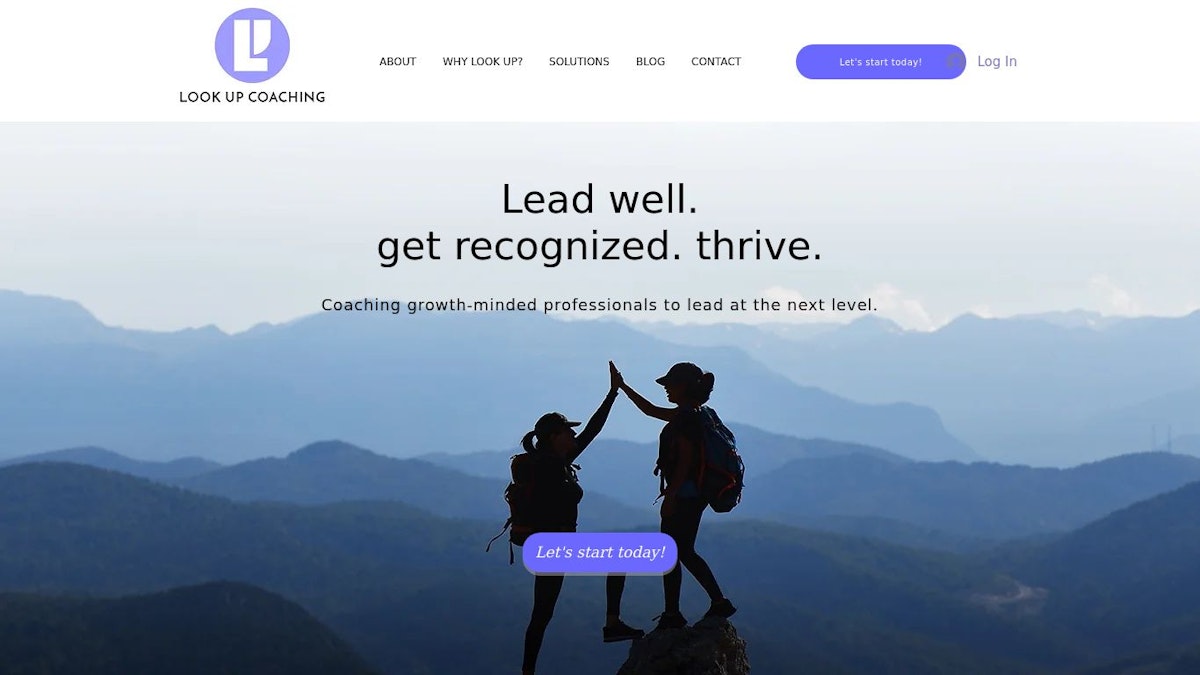 Look Up Coaching executive coach website